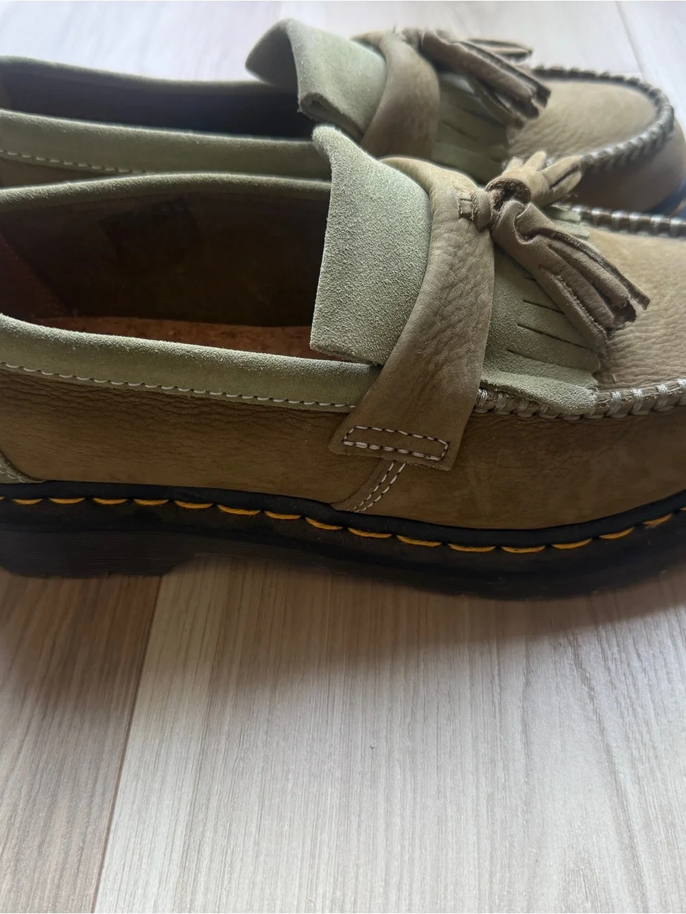 Dr. Martens Adrian Muted Olive Loafers - Picture 4 of 8